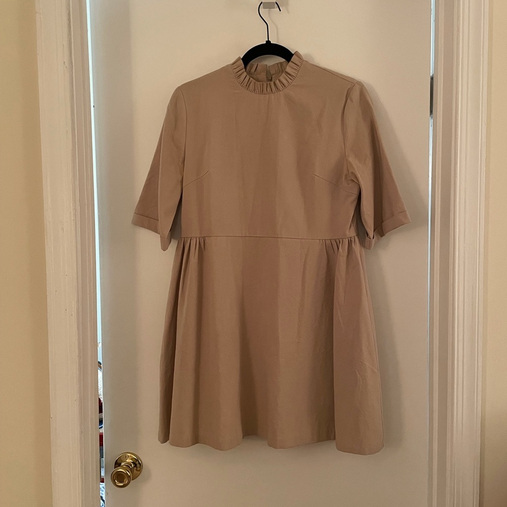Olive Clothing Mini Dress—Beige/Tan
